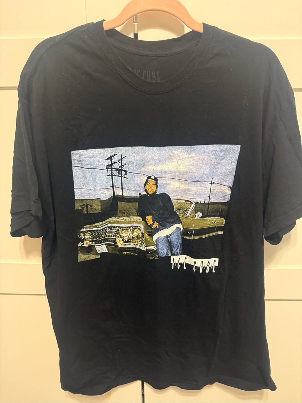 Ice Cube Black Short-Sleeve Graphic Rap Tee